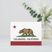 California State Flag Calabasas Briefkaart (Staand voorkant)