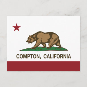 California State Flag Compton Briefkaart