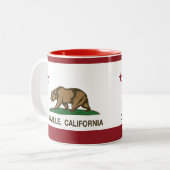 California State Flag Danville Tweekleurige Koffiemok (Voorkant links)
