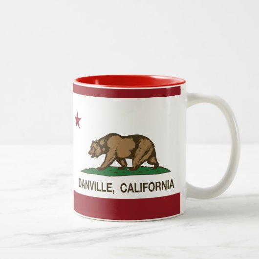 California State Flag Danville Tweekleurige Koffiemok (Rechts)