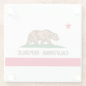 California State Flag Design Decor Glazen Onderzetter (Achterkant)