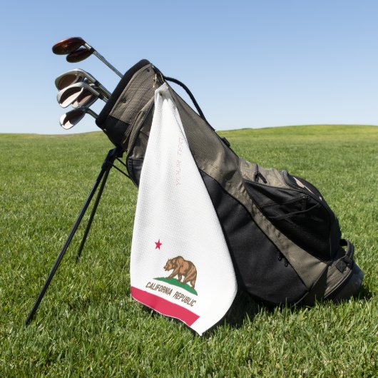 California State Flag Design Jouw tekst op een Golfhanddoek (Groen)