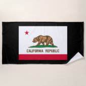 California State Flag Design op een Strandlaken (Voorkant)