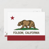 California State Flag Folsom Briefkaart (Voorkant / Achterkant)