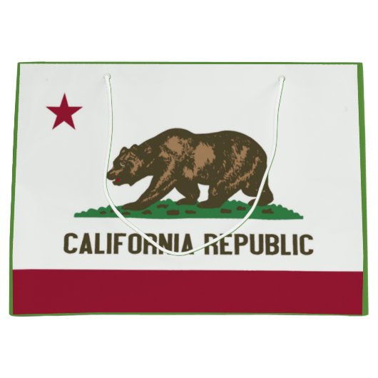 California State Flag Gift Bag Large Cadeautasje (Voorkant)