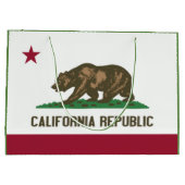 California State Flag Gift Bag Large Cadeautasje (Achterkant)
