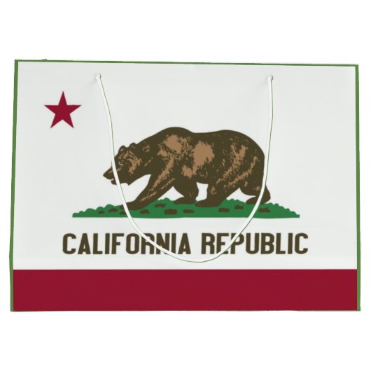 California State Flag Gift Bag Large Cadeautasje (Achterkant)