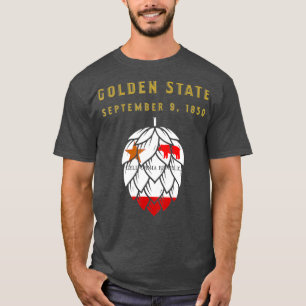 California State Flag Golden State Craft Bier T-shirt