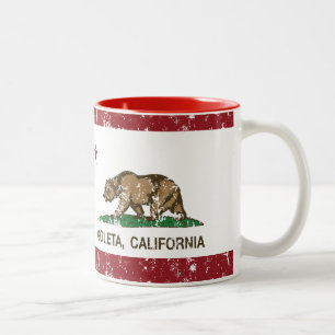 California State Flag Goleta Tweekleurige Koffiemok