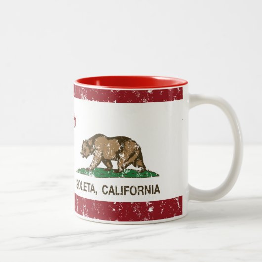 California State Flag Goleta Tweekleurige Koffiemok (Rechts)