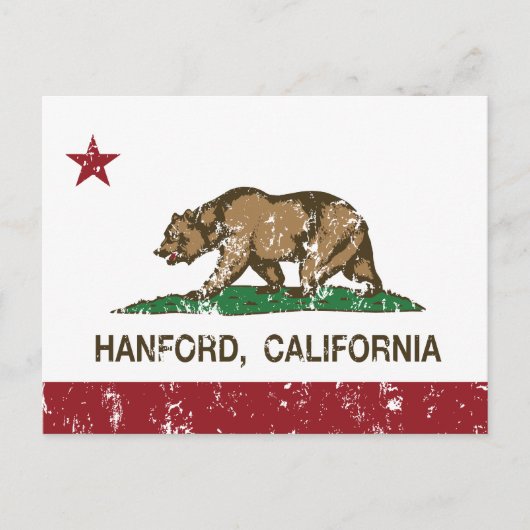 California State Flag Hanford Briefkaart (Voorkant)