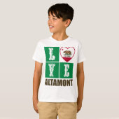 California State Flag Heart Altamont T-shirt (Voorkant volledig)