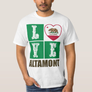 California State Flag Heart Altamont T-shirt