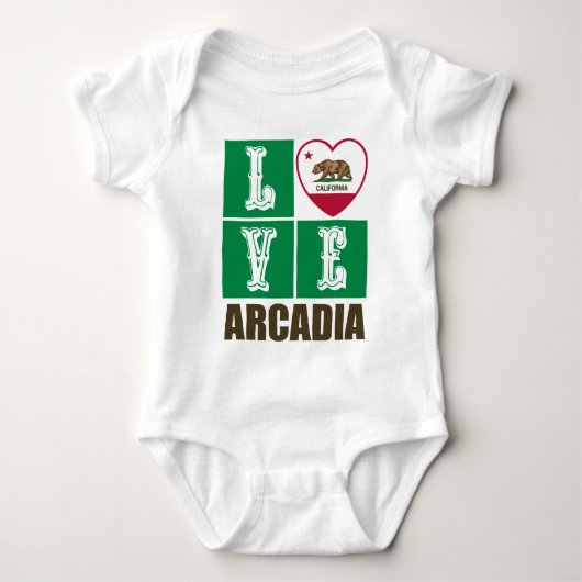 California State Flag Heart Arcadia Romper (Voorkant)