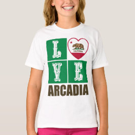 California State Flag Heart Arcadia T-shirt