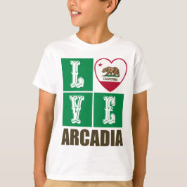 California State Flag Heart Arcadia T-shirt