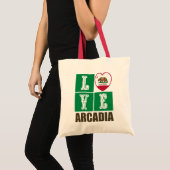 California State Flag Heart Arcadia Tote Bag (Voorkant (product))