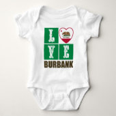 California State Flag Heart Burbank Romper (Voorkant)