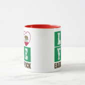 California State Flag Heart Eagle Rock Mok (Midden)