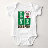 California State Flag Heart Echo Park Romper (Voorkant)