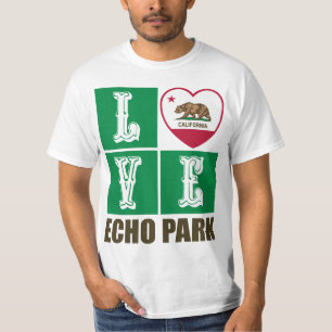 California State Flag Heart Echo Park T-shirt