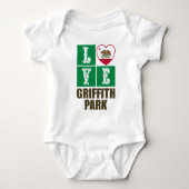 California State Flag Heart Griffith Park Romper (Voorkant)