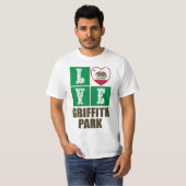 California State Flag Heart Griffith Park T-shirt (Voorkant volledig)