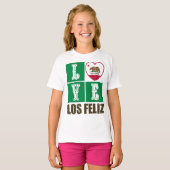 California State Flag Heart Los Feliz T-shirt (Voorkant volledig)
