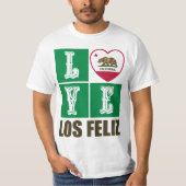 California State Flag Heart Los Feliz T-shirt (Voorkant)