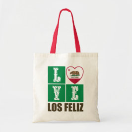California State Flag Heart Los Feliz Tote Bag