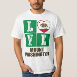 California State Flag Heart Love Mount Washington T-shirt