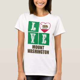 California State Flag Heart Love Mount Washington T-shirt
