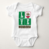 California State Flag Heart Monrovia Romper (Voorkant)