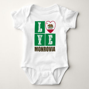 California State Flag Heart Monrovia Romper