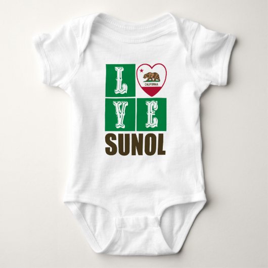 California State Flag Heart Sunol Romper (Voorkant)