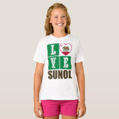 California State Flag Heart Sunol T-shirt (Voorkant volledig)