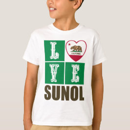 California State Flag Heart Sunol T-shirt