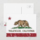 California State Flag Inglewood Briefkaart (Voorkant / Achterkant)