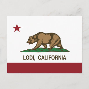 California State Flag Lodi Briefkaart