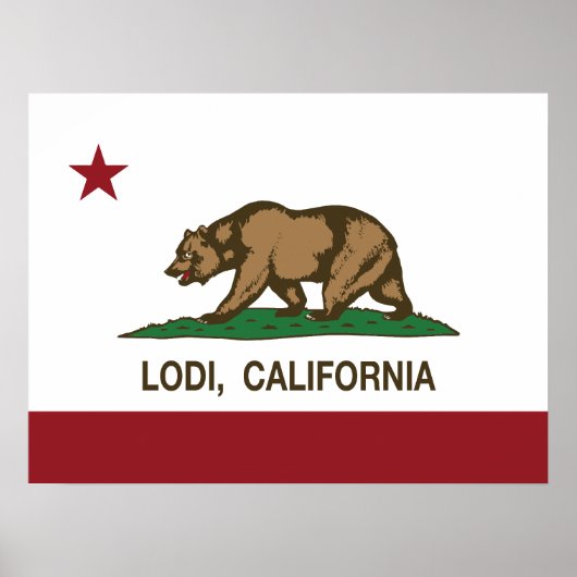 California State Flag Lodi Poster (Voorkant)