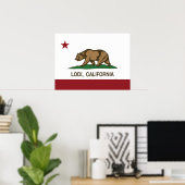 California State Flag Lodi Poster (Thuiskantoor)