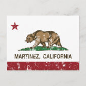 California State Flag Martinez Briefkaart (Voorkant)