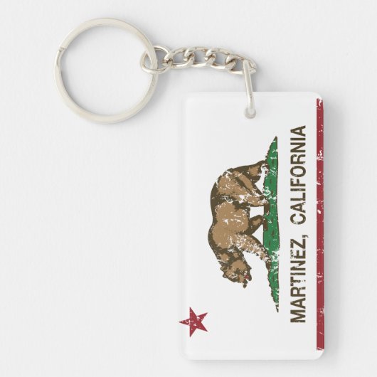 California State Flag Martinez Sleutelhanger (Voorkant)