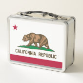 California State Flag Metal Lunch Box (Achterkant)