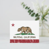California State Flag Milpitas Briefkaart (Staand voorkant)