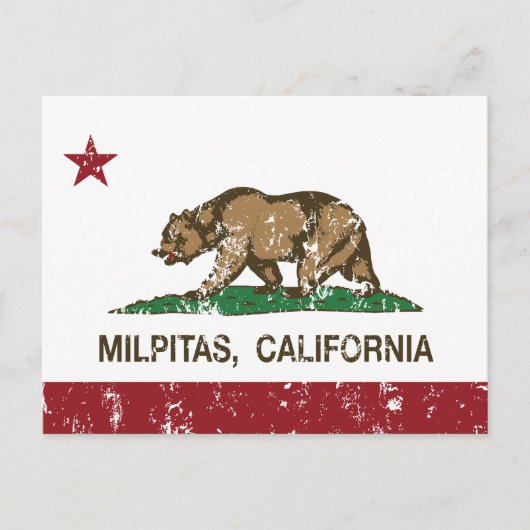 California State Flag Milpitas Briefkaart (Voorkant)