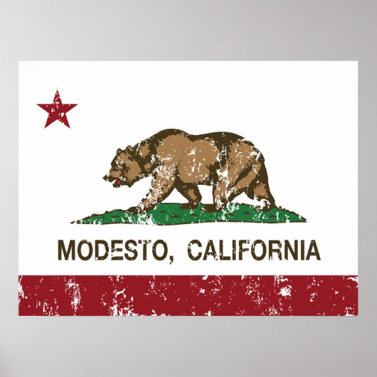California State Flag Modesto Poster (Voorkant)