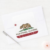 California State Flag Palm Springs Vierkante Sticker (Envelop)