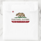 California State Flag Palm Springs Vierkante Sticker (Tas)