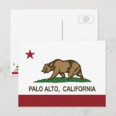 California State Flag Palo Alto Briefkaart (Voorkant / Achterkant)